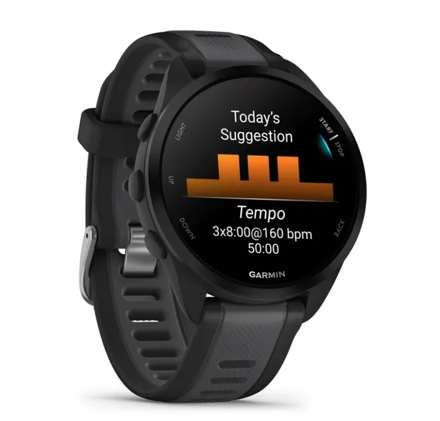 garmin-forerunner-165-black-slate-grey-43-mm-material-paska-guma