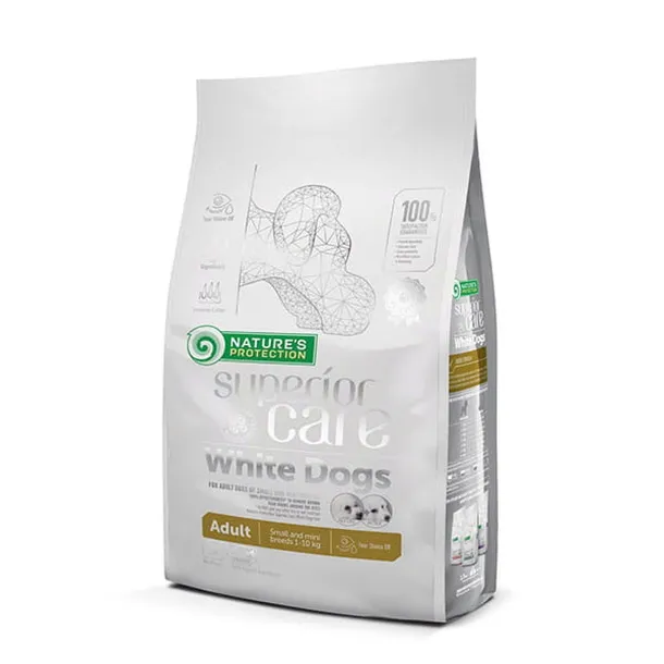 Sucha karma dla białych psów Nature's Protection Adult Jagnięcina 4kg