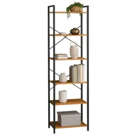 regal-stojacy-na-ksiazki-rustykalny-drabina-do-salonu-dab-polka-stojak