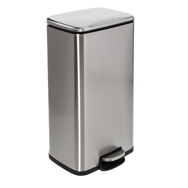 KOSZ NA śmieci ODPADY kuchenny stojący 35L z pokrywą INOX stal ZAMYKANY eko