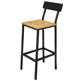 hoker-barowy-do-kuchni-loft-oparcie-dab-mdf-czarna-rama-taboret