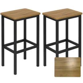 hoker-krzeslo-barowe-rustykalny-zestaw-2-szt-stolek-metal-taboret-vintage