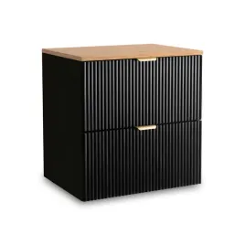 szafka-pod-umywalke-60-cm-czarna-orzech-blat-2-ryflowane-szuflady-willy