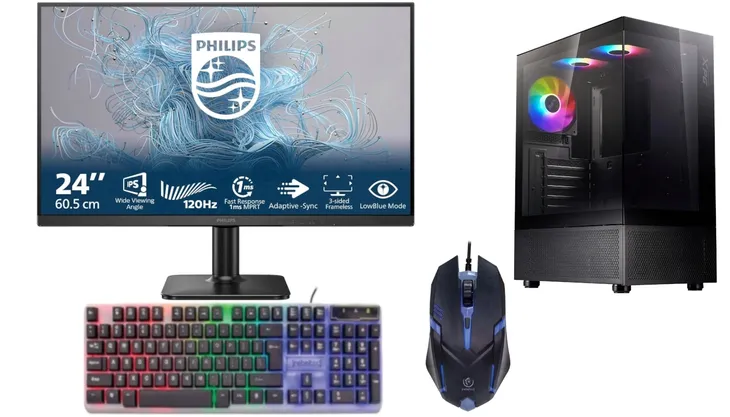 Zestaw gaming XPG R5500 RX7600 16GB DDR4 512GB SSD Win11 monitor WiFi BT