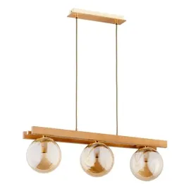 lampa-sufitowa-megi-3xe14-zlota-drewno-alfa-62315-kule-bursztynowe