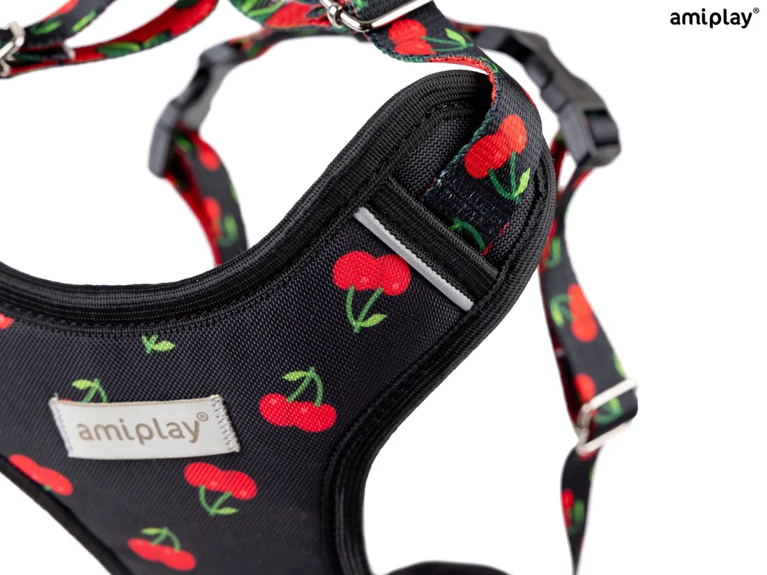 amiplay-szelki-regulowane-discovery-behappy-xl-cherry