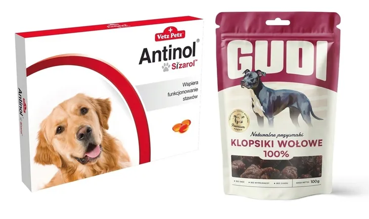 Antinol Sizarol 120 kapsułek NA STAWY + Przysmak GUDI