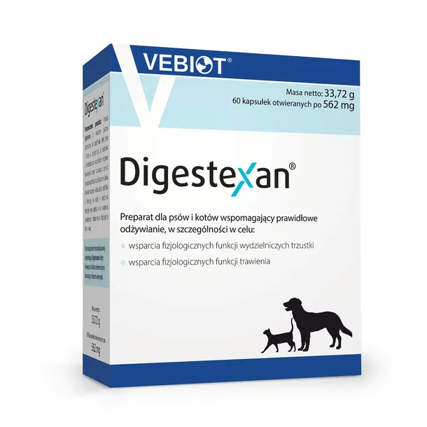 Vebiot Digestexan Dog Cat 60 kapsułek Trawienie