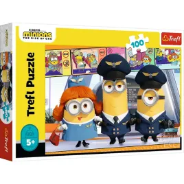 puzzle-trefl-100-elementow-puzzle-minionki-na-lotnisku-100-el-trefl-16390