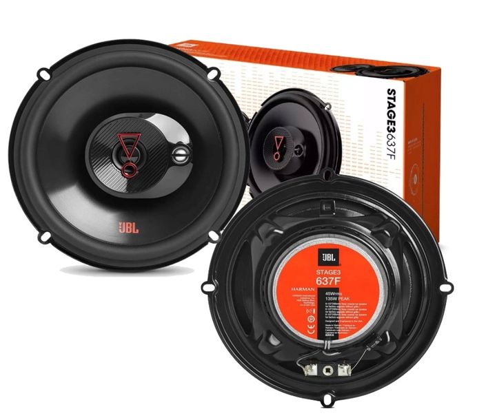 2x Głośniki samochodowe JBL Stage3 637F, trójdrożne 165mm, 6,5” harman