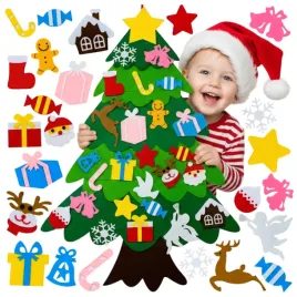 choinka-z-filcu-na-sciane-wiszaca-z-ozdobami-zabawka-dla-dzieci-dekoracja