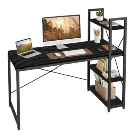 biurko-komputerowe-loft-czarne-z-regalem-polkami-metalowe-gamingowe-biurowe