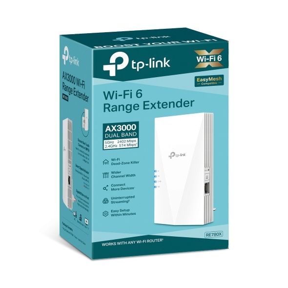 TP-Link RE780X Wzmacniacz Sygnału Access Point, Repeater 802.11ax (Wi-Fi 6)