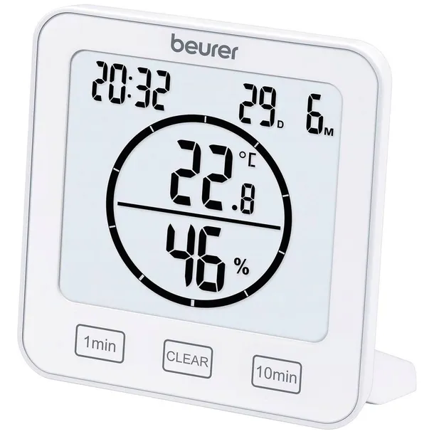 beurer-hm-22-hygrometer-termometr-stan-nowy-kolor-bialy