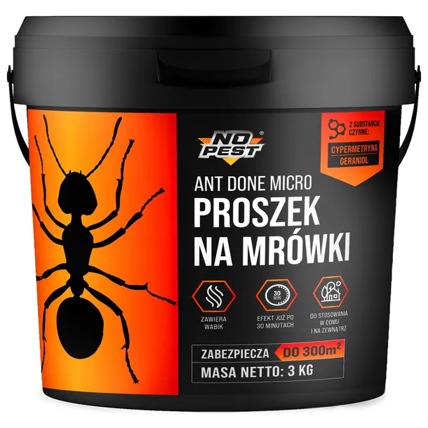PROSZEK PREPARAT TRUTKA ŚRODEK NA MRÓWKI GNIAZDA MRÓWEK MICRO NO PEST 3KG