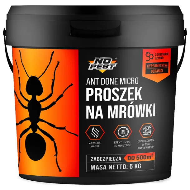 PROSZEK PREPARAT TRUTKA ŚRODEK NA MRÓWKI GNIAZDA MRÓWEK MICRO NO PEST 5KG