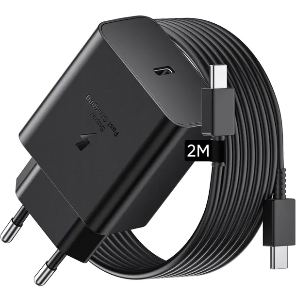 ULTRA SZYBKA ŁADOWARKA DO TELEFONU UNIWERSALNA KOSTKA 45W + KABEL USB-C 2M
