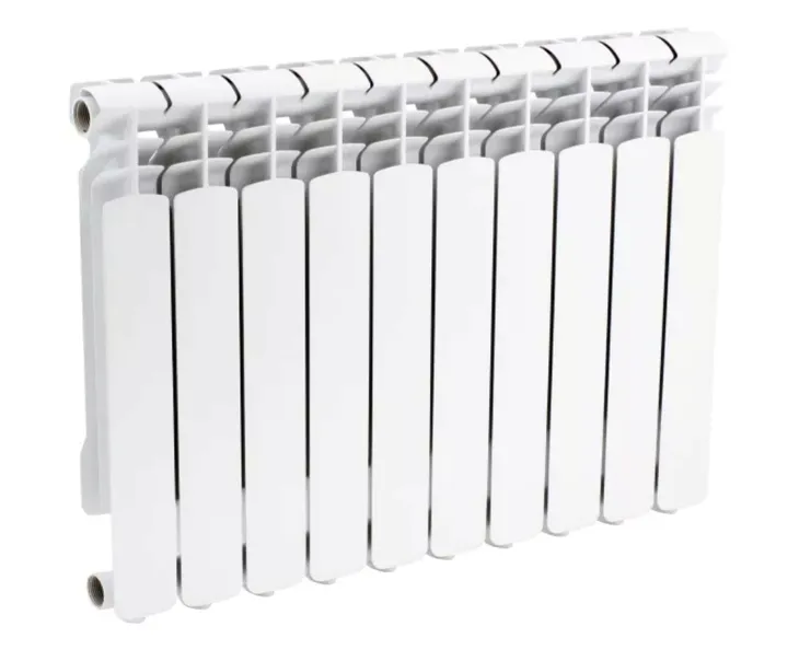 Grzejnik aluminiowy biały 710 x 574 x 75 - podłączenie boczne - 10 żeberek