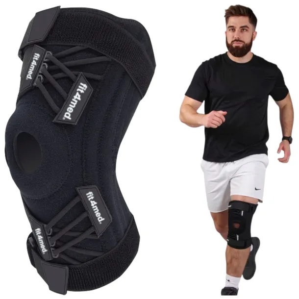 ORTEZA NA KOLANO KOLANA STABILIZATOR STABILIZACJA RZEPKI ODCIĄŻAJA STAW XL