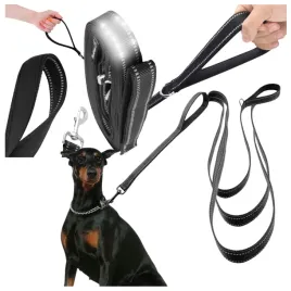 smycz-treningowa-dla-psa-dluga-linka-odblaskowa-5m-miekkie-uchwyty-do-35kg