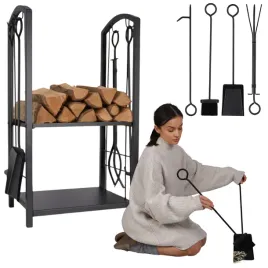 stojak-na-drewno-do-kominka-pieca-narzedzia-kominkowe-zestaw-5w1-metalowy