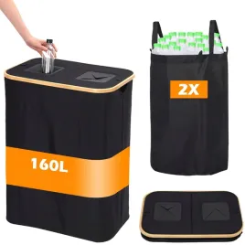kosz-na-butelki-kaucyjne-zwrotne-2-torby-z-uchwytami-160l-solidny-czarny