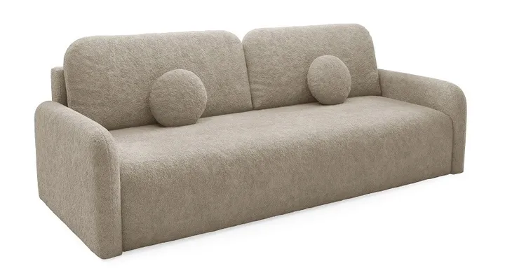 Kanapa RAVION rozkładana funkcja spania BEŻOWA sofa