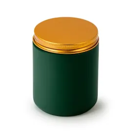 sloik-do-swiec-pojemnik-szklany-matowy-zielony-z-zlotym-wieczkiem-270-ml