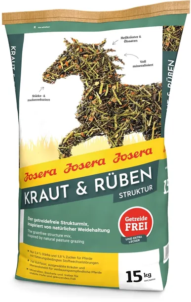 Josera Kraut & Ruben Strukturmusli 15kg Niska zawartość skrobi i cukru Koń