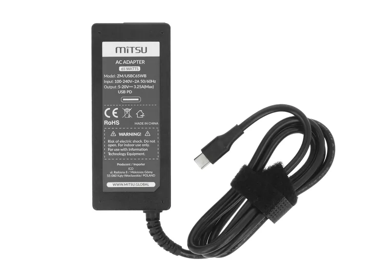 zasilacz-ladowarka-do-laptopa-65w-usb-c-producent-mitsu-stan-nowy