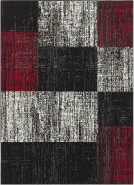dywan-nowoczesnyszaro-czerowne-kwadraty-80x150cm