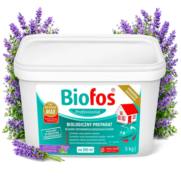 Biofos preparat środek aktywator do szamb oczyszczalni usuwa kożuch 5kg