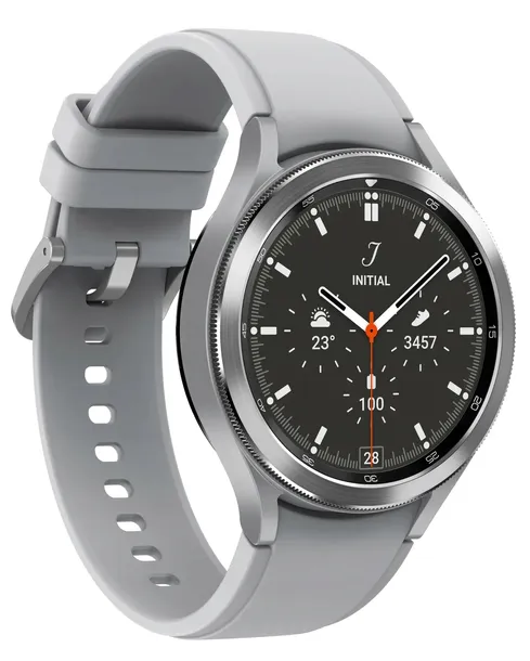 ŁADNY KOMPLET Smartwatch Samsung Galaxy Watch4 Classic 46mm GPS Srebrny