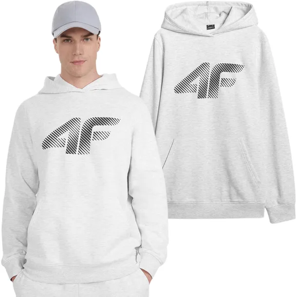 Bluza Męska 4F Dresowa Sportowa Kangurka Kapturem Bawełna M1766-27M-XL