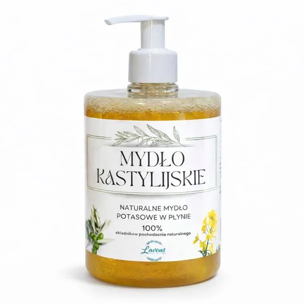 Mydło Kastylijskie Oliwkowe do mycia w płynie Naturalne potasowe 0,5l
