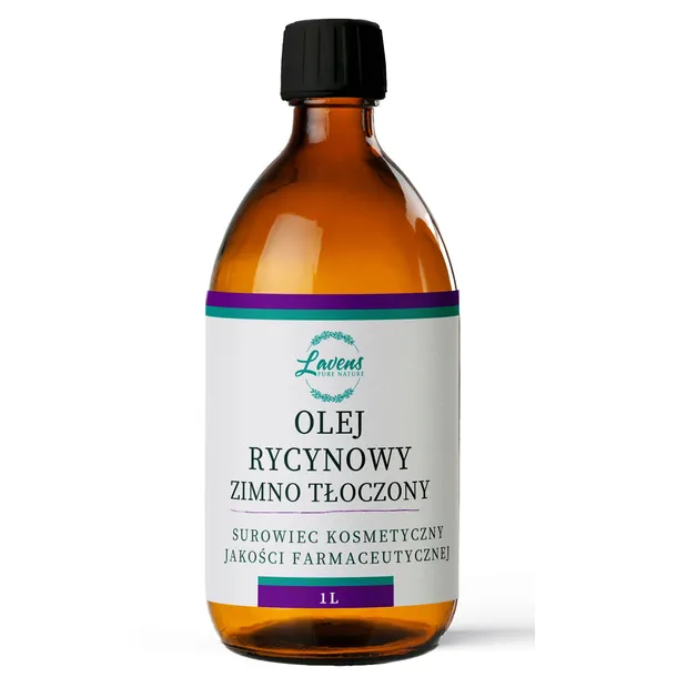 Olej Rycynowy Farmaceutyczny 1L Nierafinowany tłoczony na Zimno Indyjski
