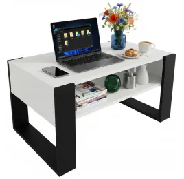 stolik-kawowy-lawa-karo-92-cm-z-polka-bialy-czarny-loft-92x536x45