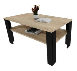 stolik-kawowy-prostokat-96-cm-z-polka-dab-sonoma-czarne-loft-96x51x47