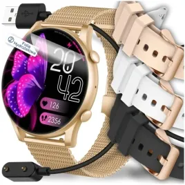 smartwatch-zegarek-damski-wodooporny-pl-menu-rozmowy-smart-watch-4-paski