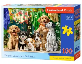 puzzle-100-b-111305-puppies-laundry-and-bird-antics