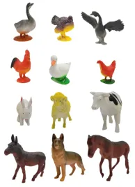 zwierzeta-domowe-figurki-12-sztuk-farma-kon-pies-ges-krowa-kura-kaczka