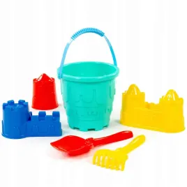 wiaderko-do-piasku-25cm-zamek-grabki-lopatka-foremki-zestaw-6-elementow