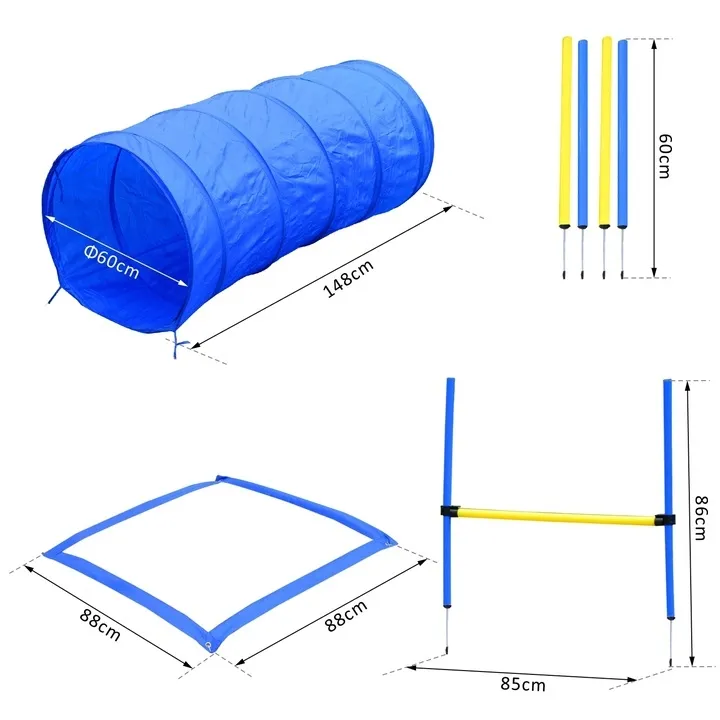 pawhut-zestaw-agility-dla-psa-slalom-tunel-plotki
