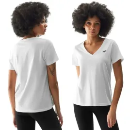koszulka-damska-4f-t-shirt-w-serek-v-bawelniany-sportowy-limitowany-ss24