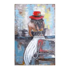 obraz-metalowy-3d-loft-czerwony-kapelusz-1-80x120-cm