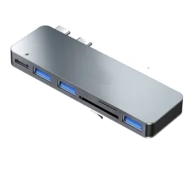 hub-port-usb-c-3-0-czytnik-kart-sdhc-micro-sdhc-6-wejsc-srebrny