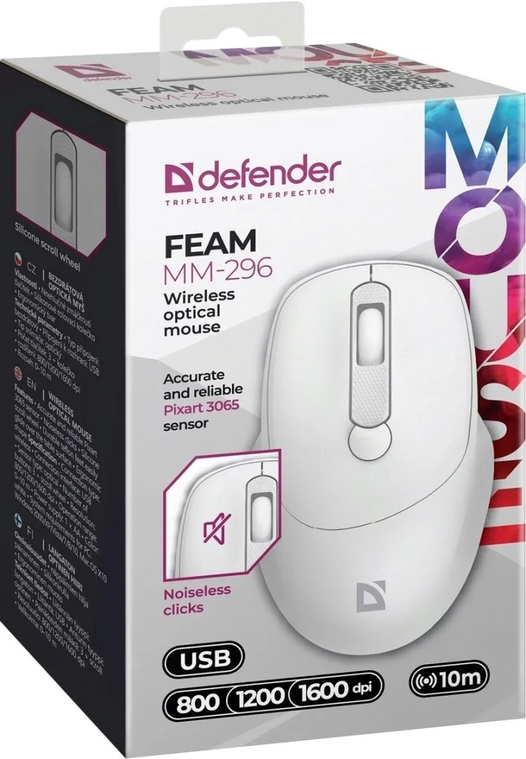 mysz-defender-feam-mm-296-rf-silent-biala