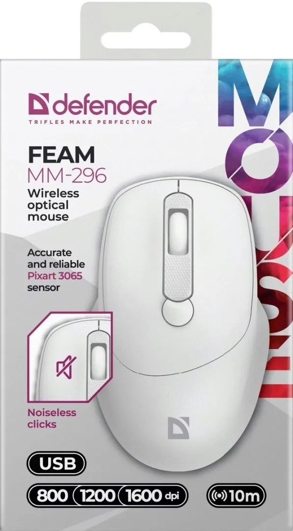 mysz-defender-feam-mm-296-rf-silent-biala