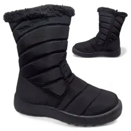 buty-sniegowce-ocieplane-damskie-38-zimowe-botki-czarne-modne-wygodne-news