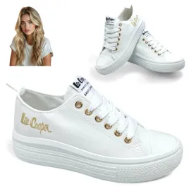lee-cooper-38-tenisowki-damskie-na-grubej-podeszwie-biale-trampki-letnie